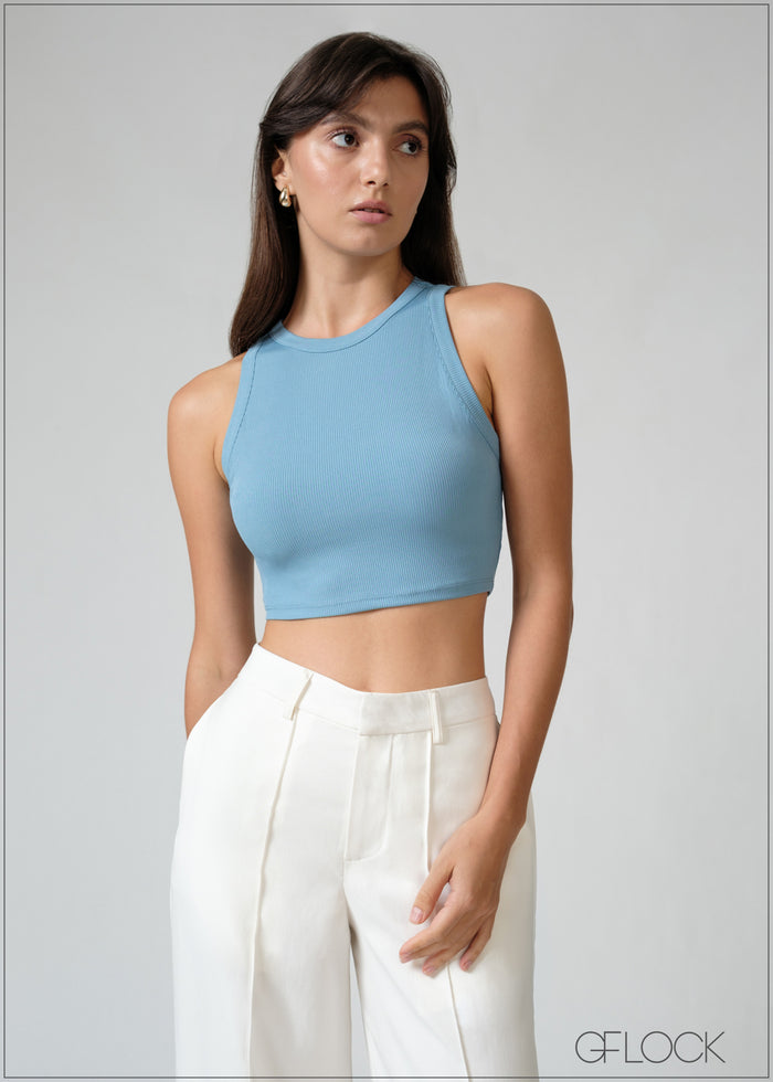 Crop Rib Top - 0108