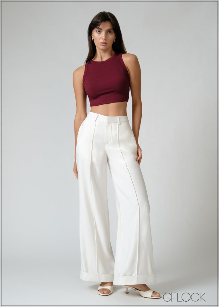 Crop Rib Top - 0108