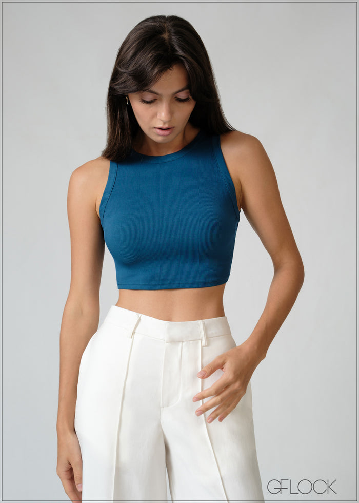 Crop Rib Top - 0108