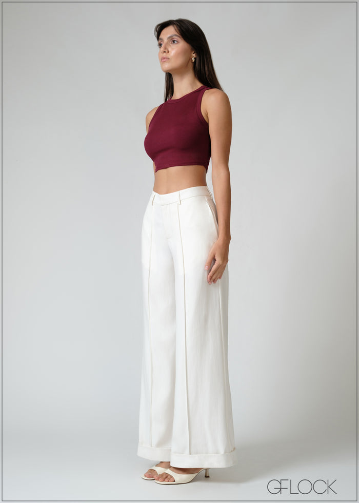 Crop Rib Top - 0108
