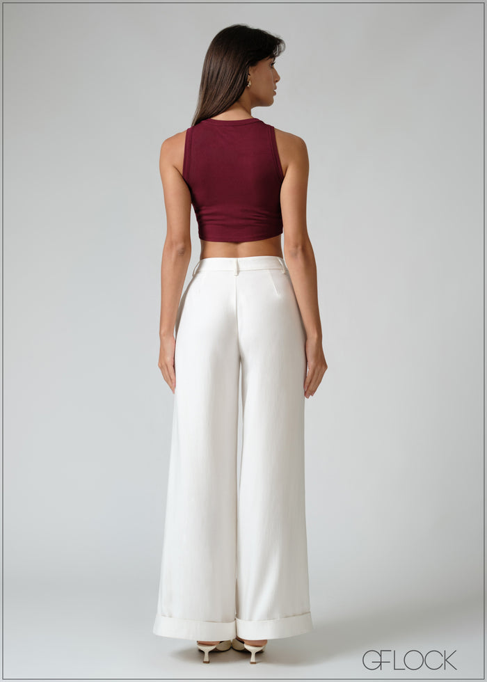 Crop Rib Top - 0108