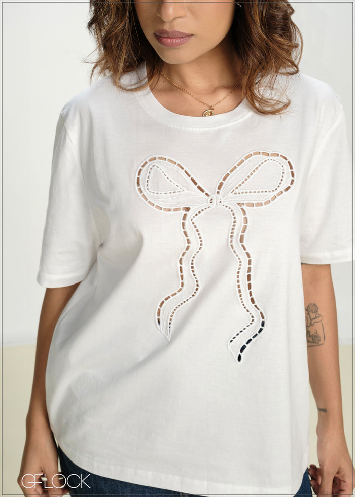 Cutwork Embroidered Tee - 130826