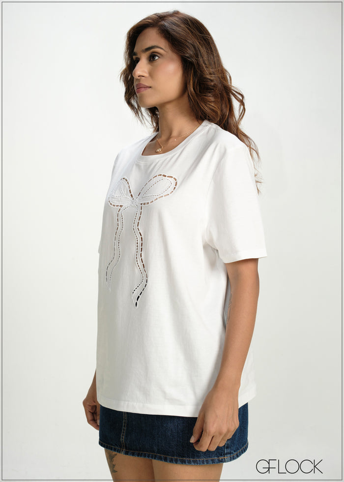 Cutwork Embroidered Tee - 130826