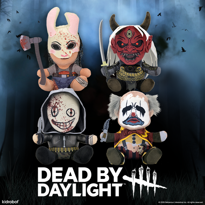 Dead by Daylight – The Huntress, The Clown, The Legion & The Oni Phunny Plush 4-Pack Bundle on Kidrobot.com