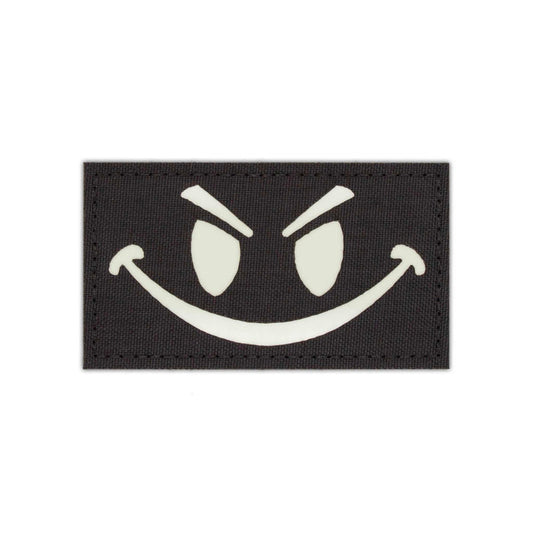 "Devious Smiley" Glow - In - The - Dark Velcro Patch - Brotherhood Cornhole