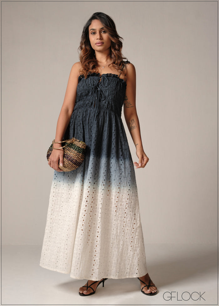 Dip Dyed Cutlawn Dress - 190326