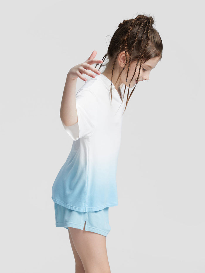Dip-Dyed Lounge Tees **Cirrus Blue**