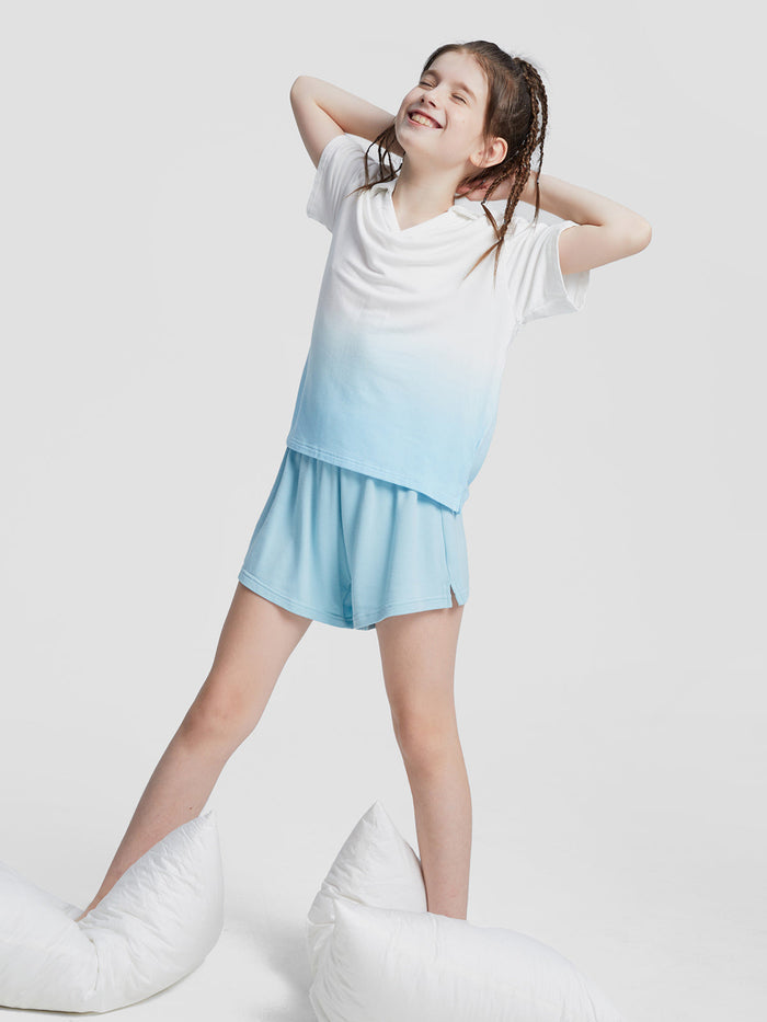 Dip-Dyed Lounge Tees **Cirrus Blue**