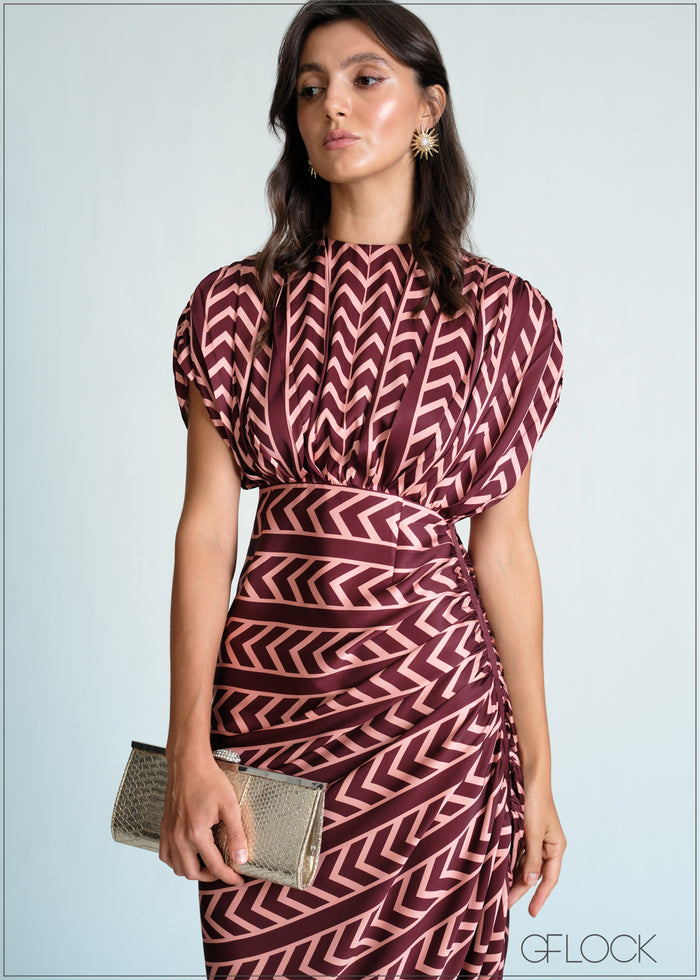 Draped Kaftan Midi Dress - 170726