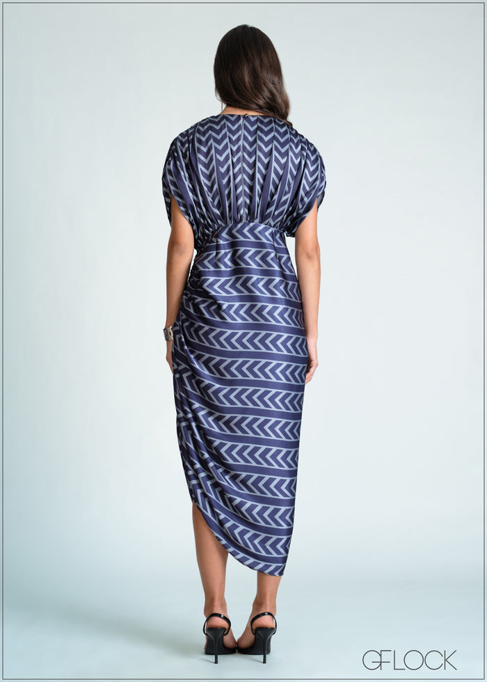Draped Kaftan Midi Dress - 170726