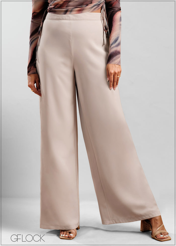 Drawstring Flared Pant - 090725