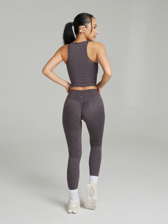 Dream Heather V Neck Tank - Heather Charcoal