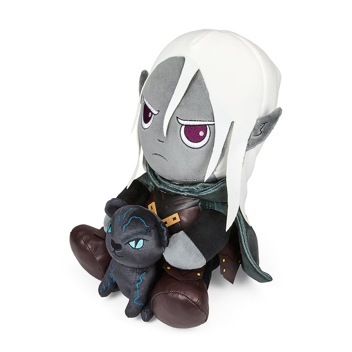 Dungeons & Dragons Drizzt and Guenhwyvar 13-inch plush toys featuring detailed character designs and soft fabric texture.