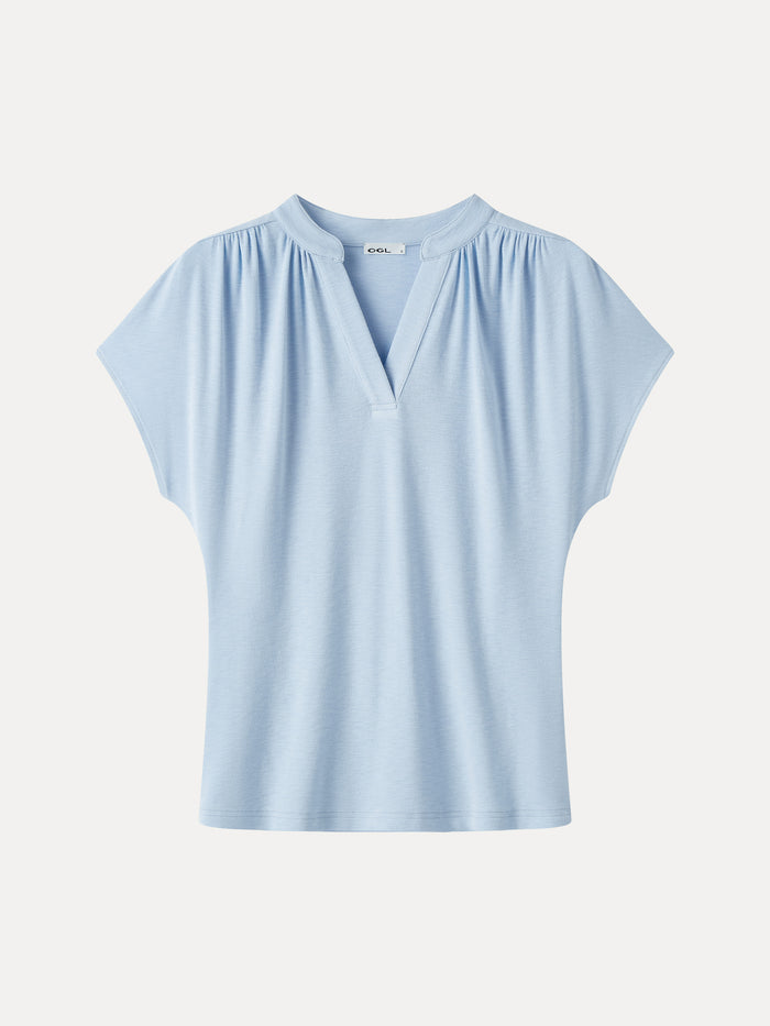 OGLmove Eco-Mousse® Collared V-Neck Top