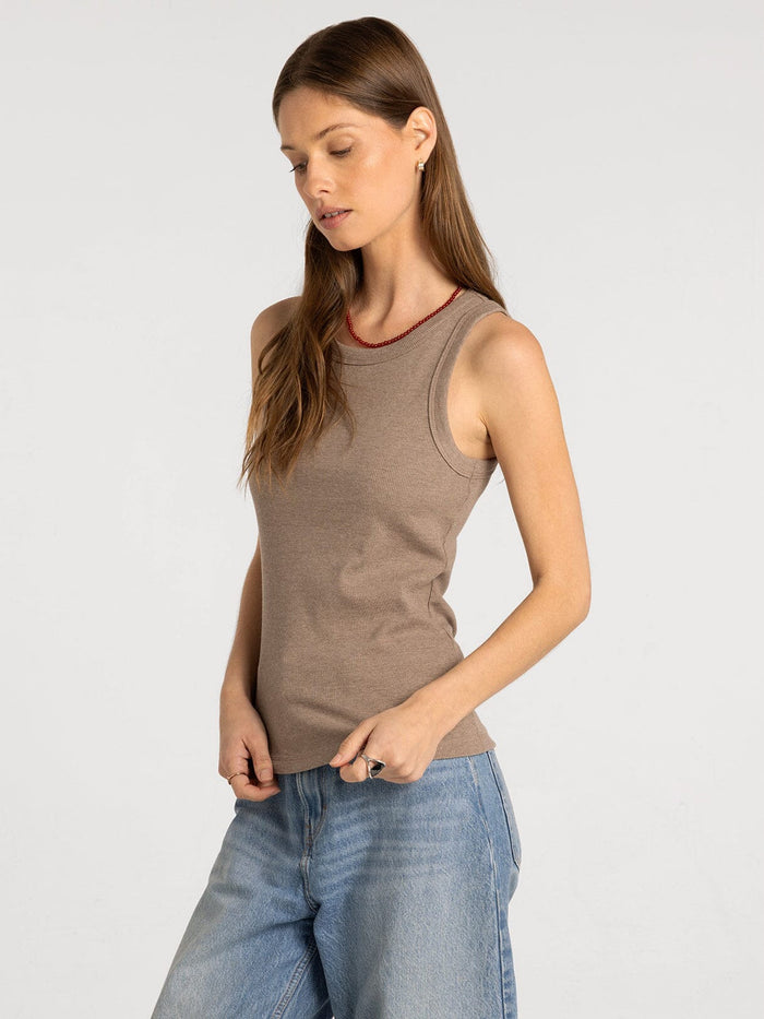 Edlin Tank - Heather Ash Brown