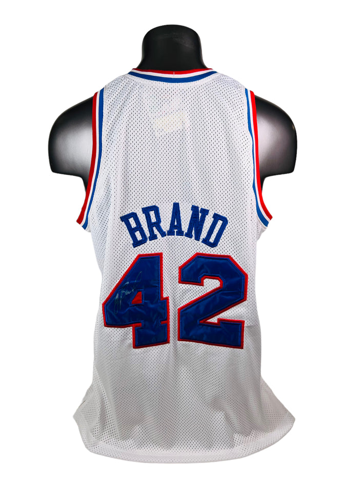 ELTON BRAND PHILADELPHIA SIXERS RETRO SIGNED AUTHENTIC JERSEY ADULT XL