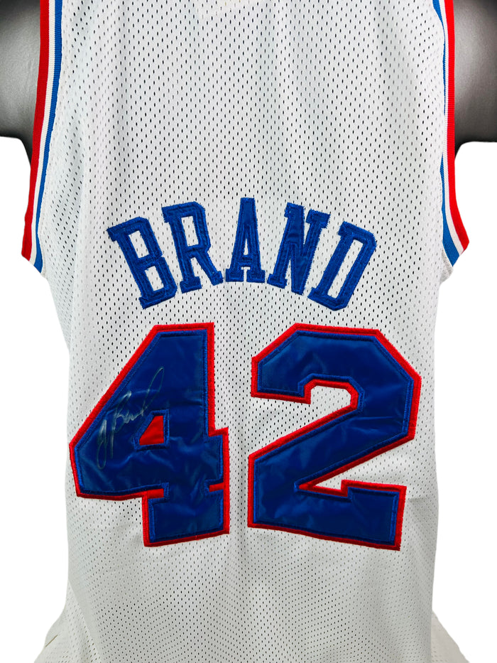 ELTON BRAND PHILADELPHIA SIXERS RETRO SIGNED AUTHENTIC JERSEY ADULT XL