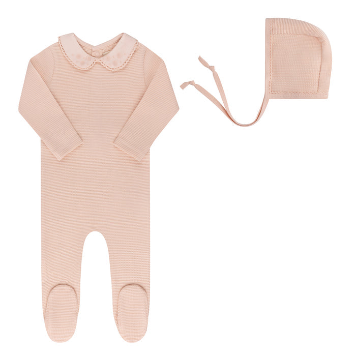 Embroidered Collar Collection - Footie + Bonnet
