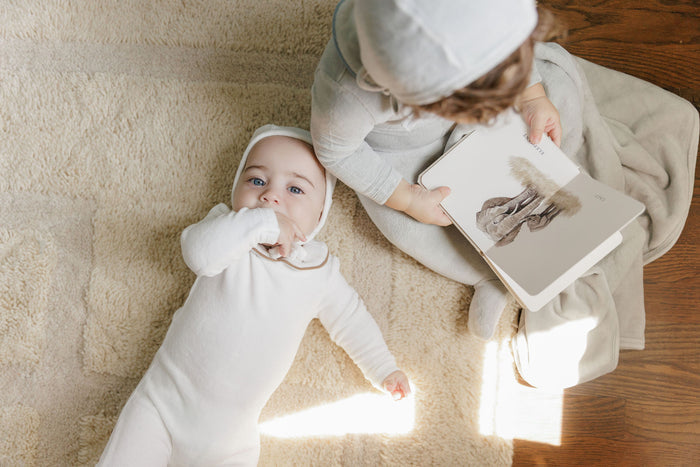 Embroidered Velour Collar Collection - Footie + Bonnet