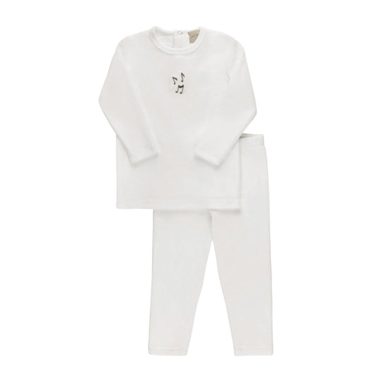 Embroidered Velour Collar Collection - Lounge Set