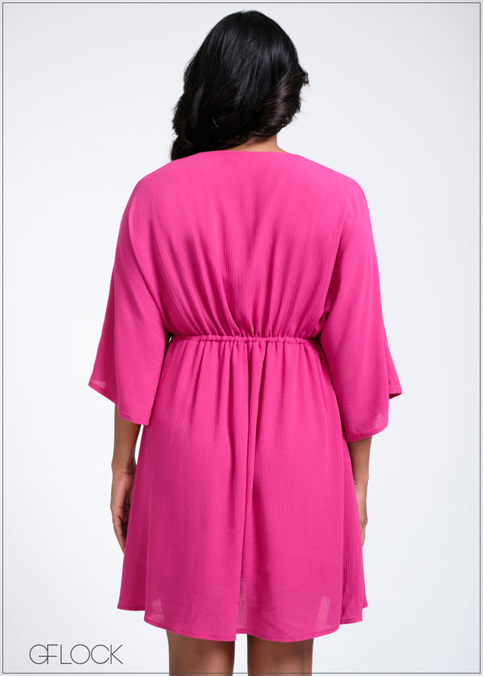 Embroidery Mini Dress - 260525