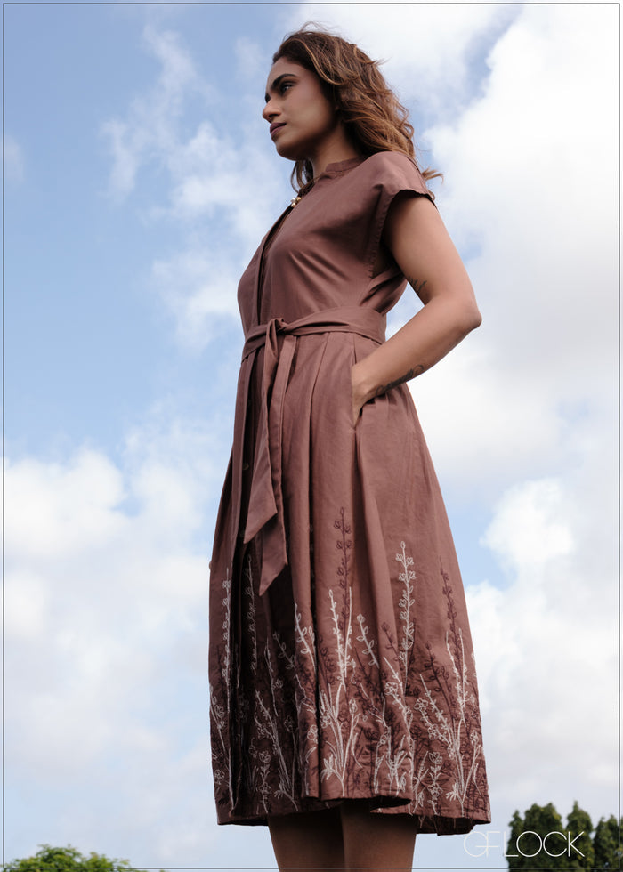 Embroidery Shirt Dress - 220826