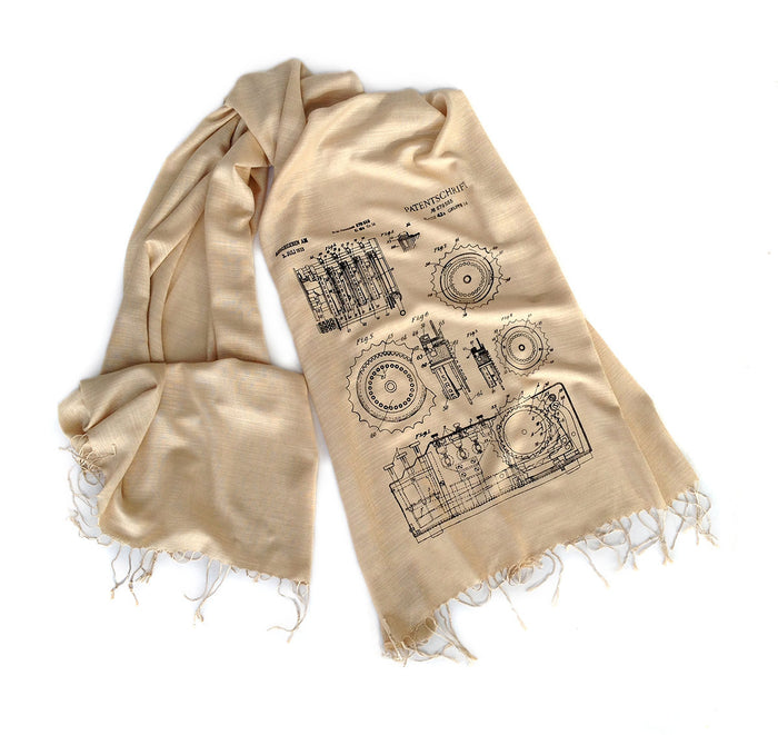 Enigma Machine Scarf, sand