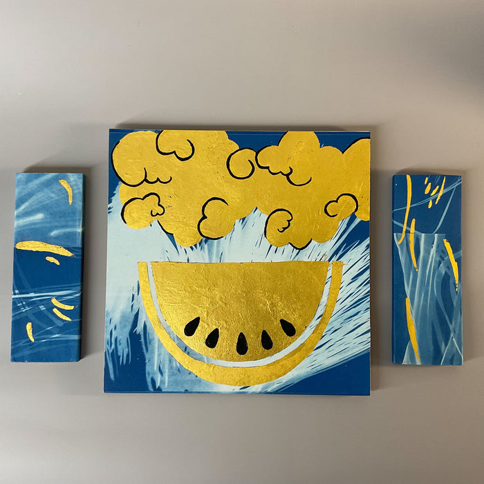 Erin Shigaki: Blue Board Paintings
