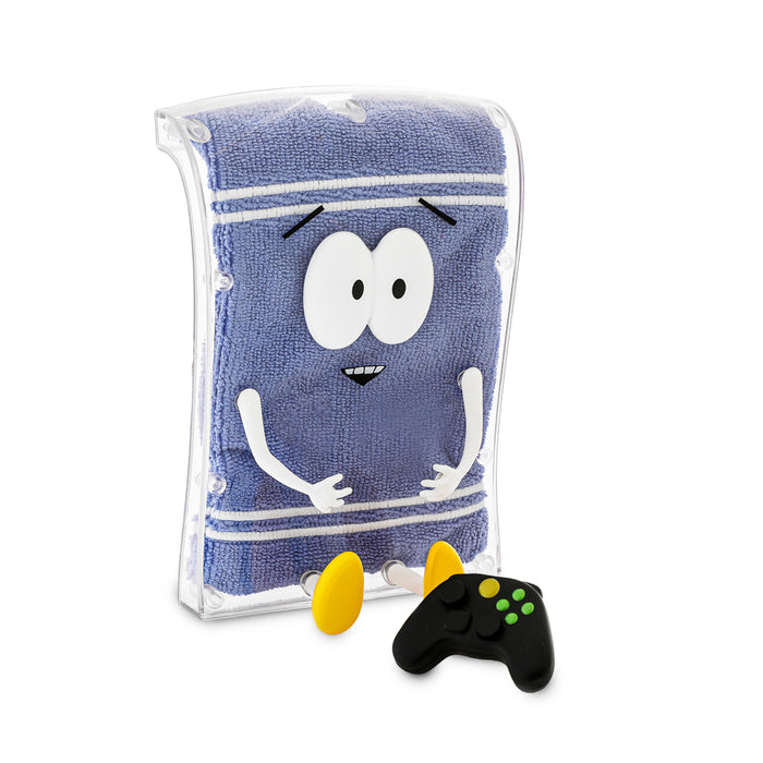 South Park Towelie with gaming controller 8-inch art figure in clear shell and plush, limited edition collectible.