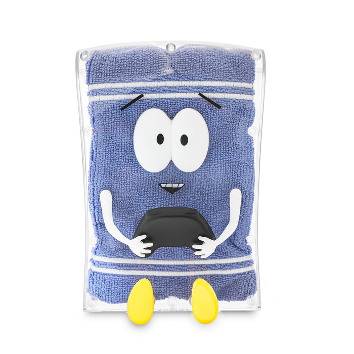 South Park Towelie 8-inch art figure with clear shell and plush, holding a gaming controller, limited edition collectible.