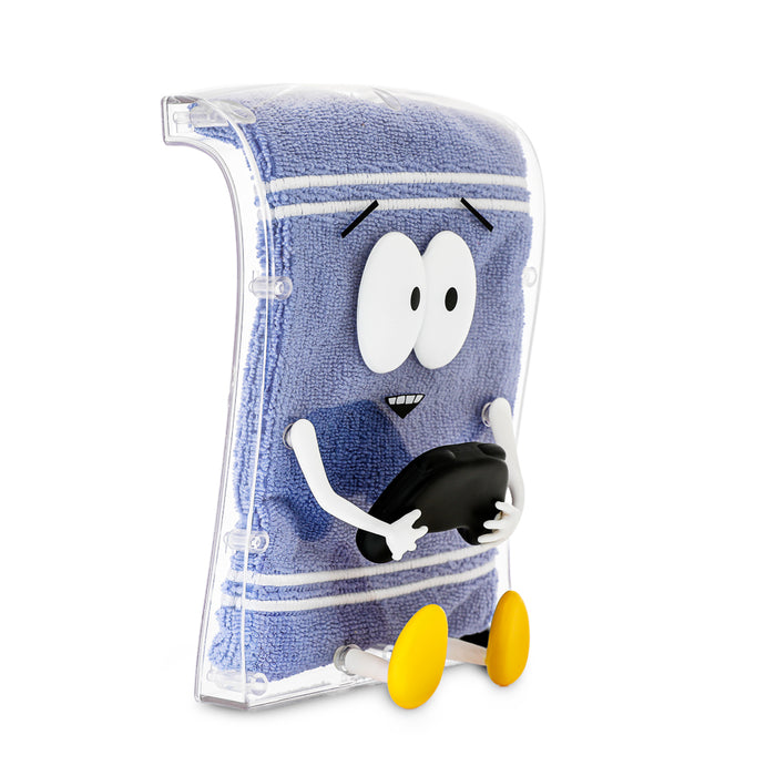 South Park Towelie 8-inch art figure with gaming controller in clear shell and plush, limited edition collectible.