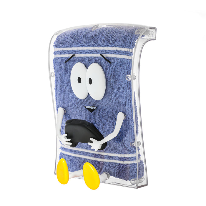 South Park Towelie plush art figure with clear shell holding gaming controller, limited edition 8-inch collectible from South Park.