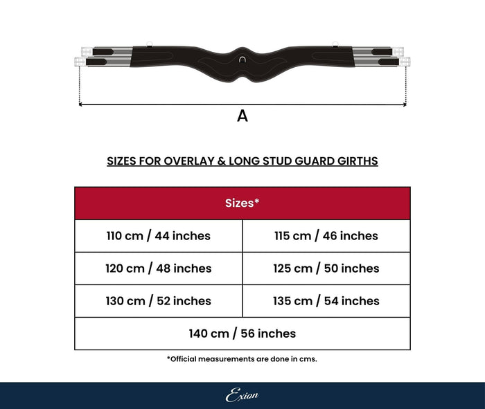 ExionPro 'AdaptLine' Belly Guard Girth - Navy Blue Elastic with White Lines