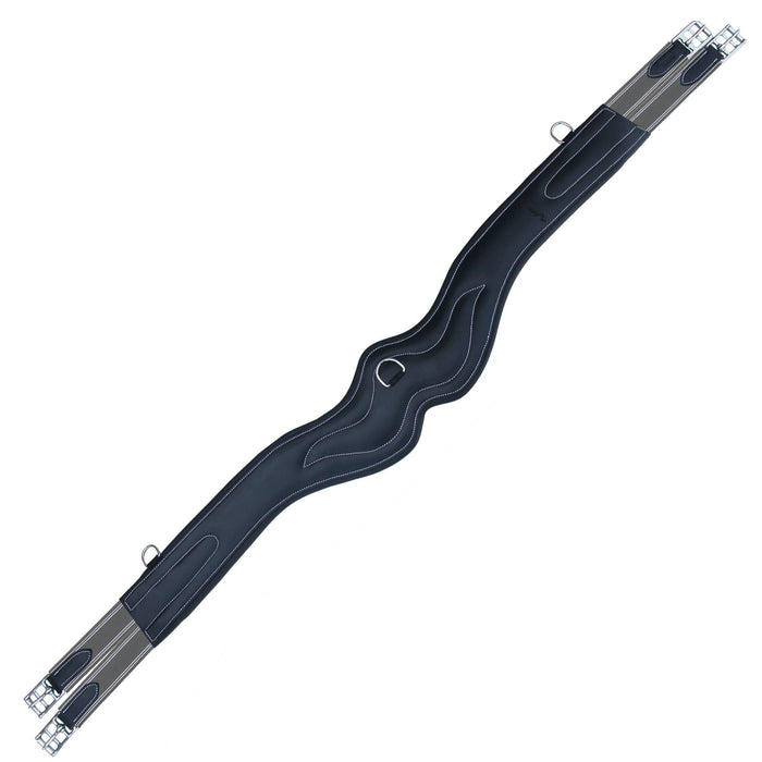 ExionPro 'AdaptLine' Wave Over Lay Girth - Grey Elastic with White Lines