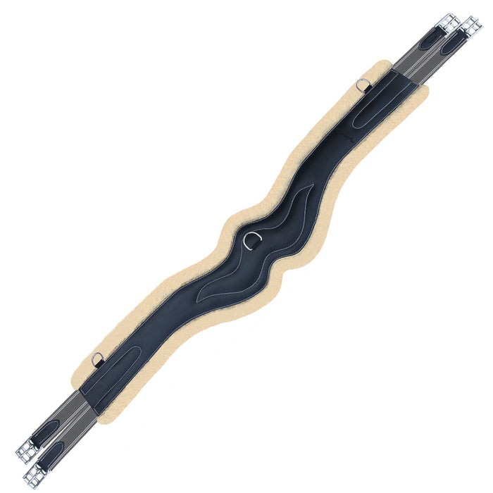 ExionPro 'AdaptLine' Wave Over Lay Girth - Grey Elastic with White Lines