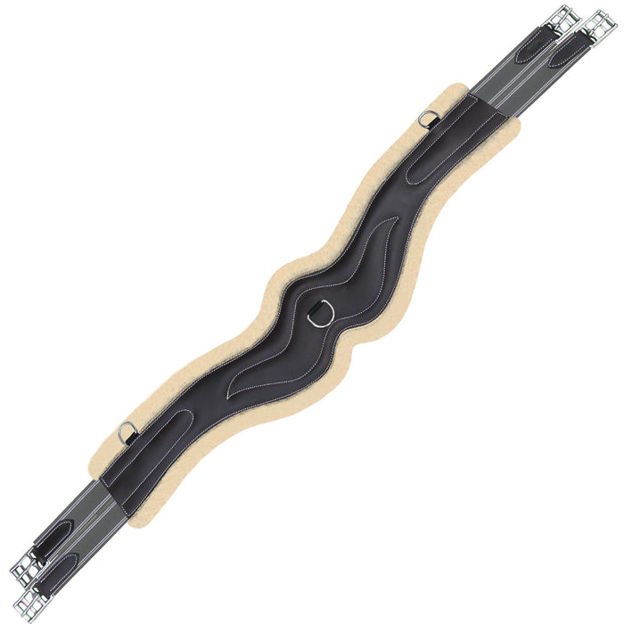 ExionPro 'AdaptLine' Wave Over Lay Girth - Grey Elastic with White Lines