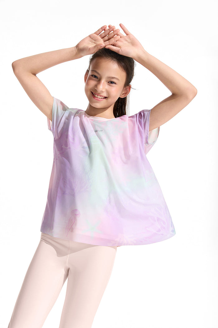 Fairy Short Sleeve Tee **Color Coral Pink Purple**