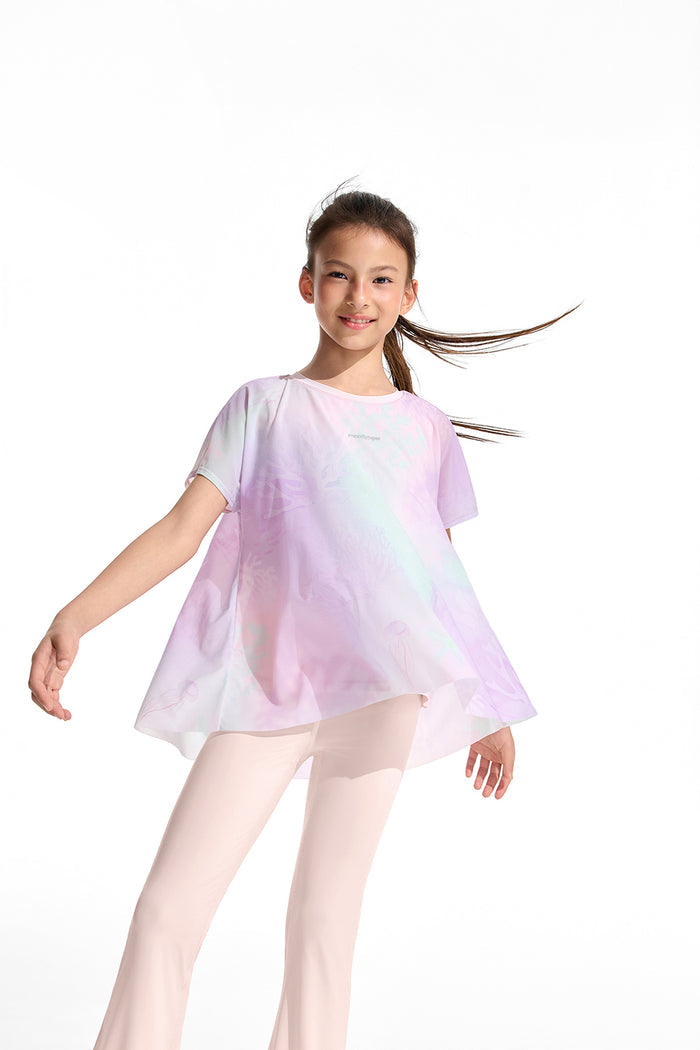 Fairy Short Sleeve Tee **Color Coral Pink Purple**