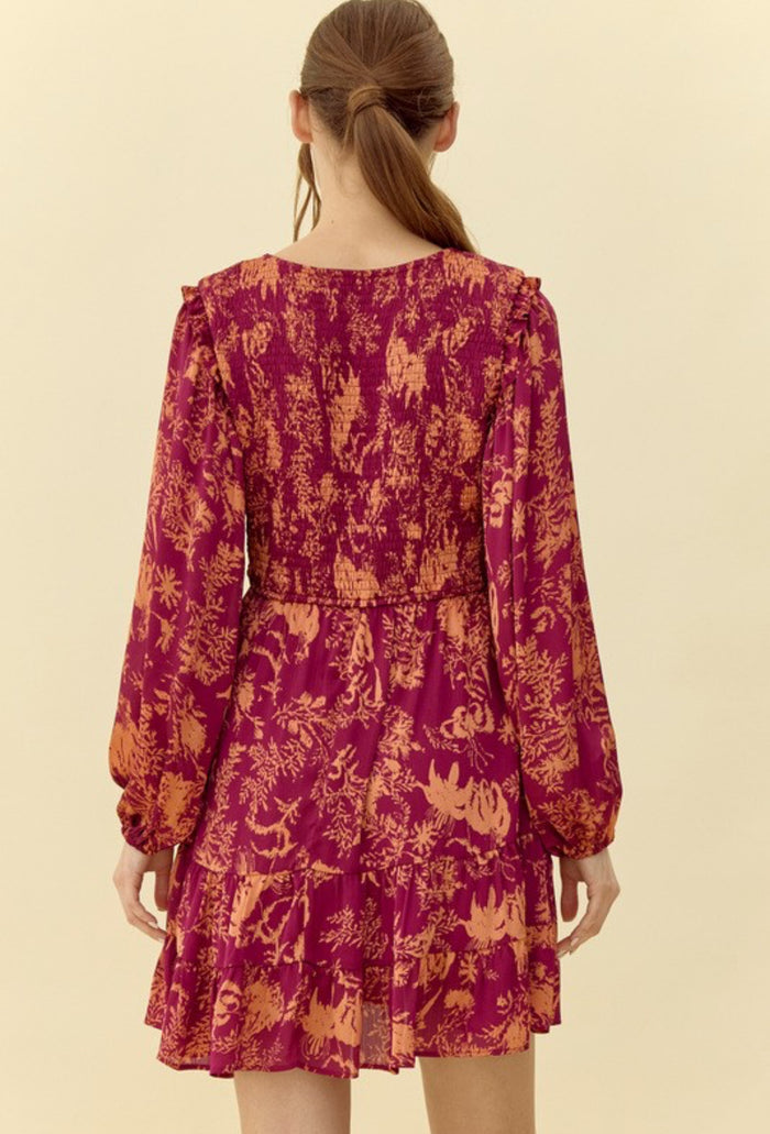 Fall floral dress