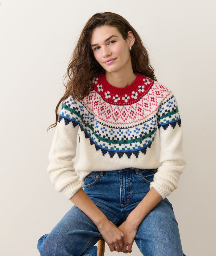 Fiorella Crewneck Sweater - Multi Fair Isle