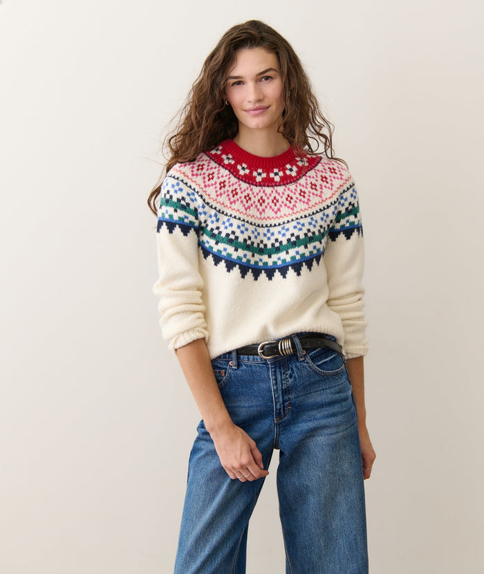 Fiorella Crewneck Sweater - Multi Fair Isle
