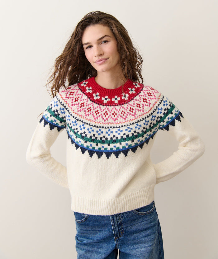 Fiorella Crewneck Sweater - Multi Fair Isle
