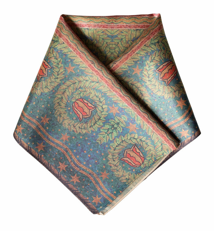 Fisher Building Mosaic Print Neck Scarf, Cyberoptix