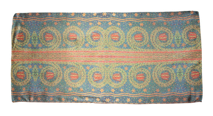 Fisher Building Floral Mosaic Print Neck Scarf, Detroit Architecture, Cyberoptix