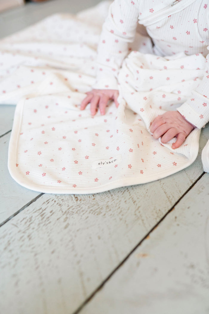 Floral Pink Dot Blanket
