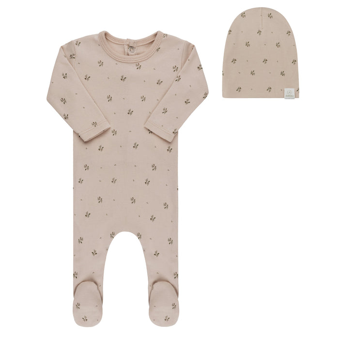 Floral Print Collection - Footie + Beanie