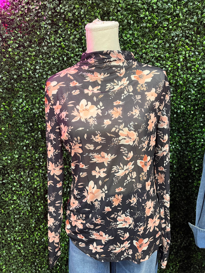 Flower Mesh Top