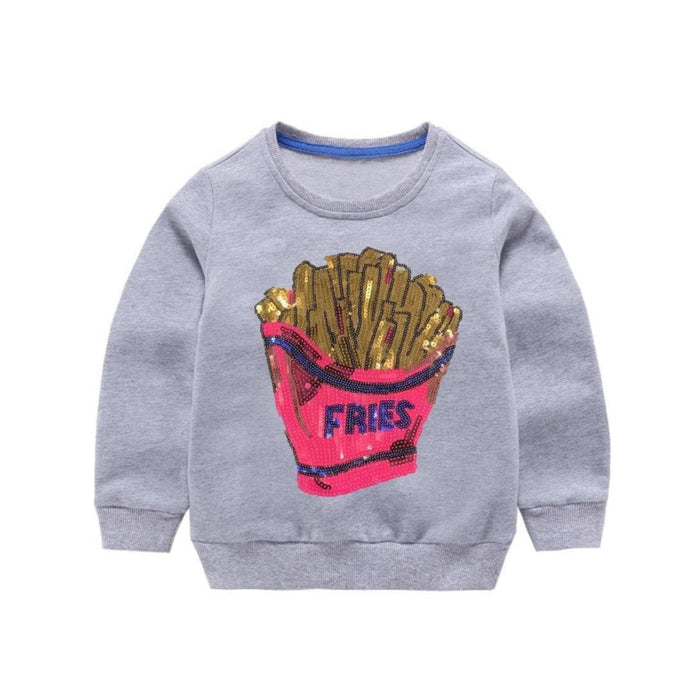 French Fries Grey Sweatshirt image 2