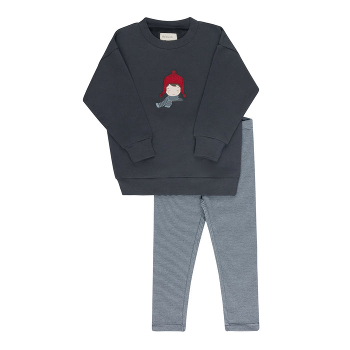 French Terry Autumn Kids Collection - Sweatshirt and Leggings