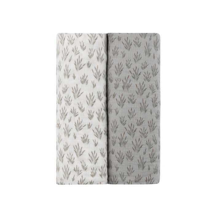 French Terry Blooms Collection - Two Pack Muslin Swaddle